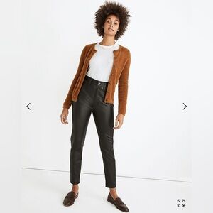 Madewell The Perfect Vintage Jean: Leather Edition.  100% Lamb Leather. Size 26